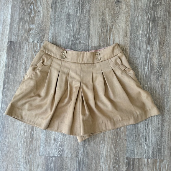 Korean Roem Brown High Rise Mini Pleated Shorts Size S Small - Picture 9 of 16